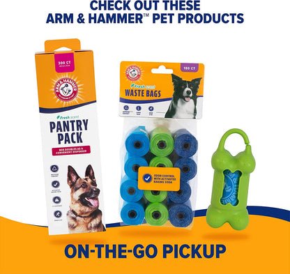Dog Pooper Scooper Swivel Bin & Rake, Poop Scoop for Dogs, Black (2 Heavy Duty Scented Waste Bags Included)