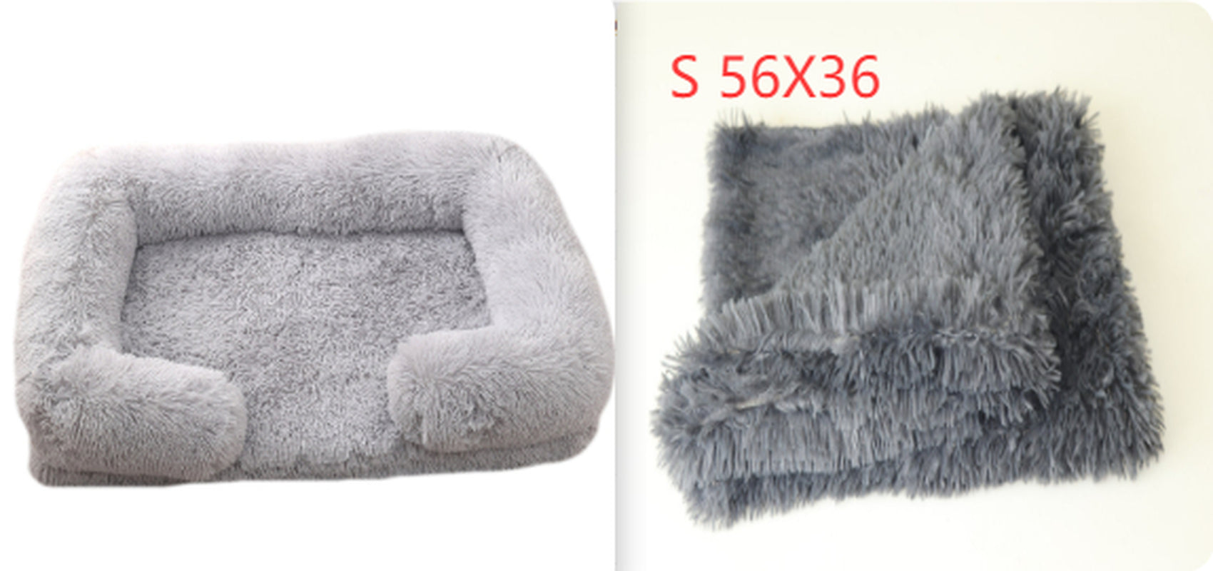 Plush round Pet Bed Dog Bed Winter