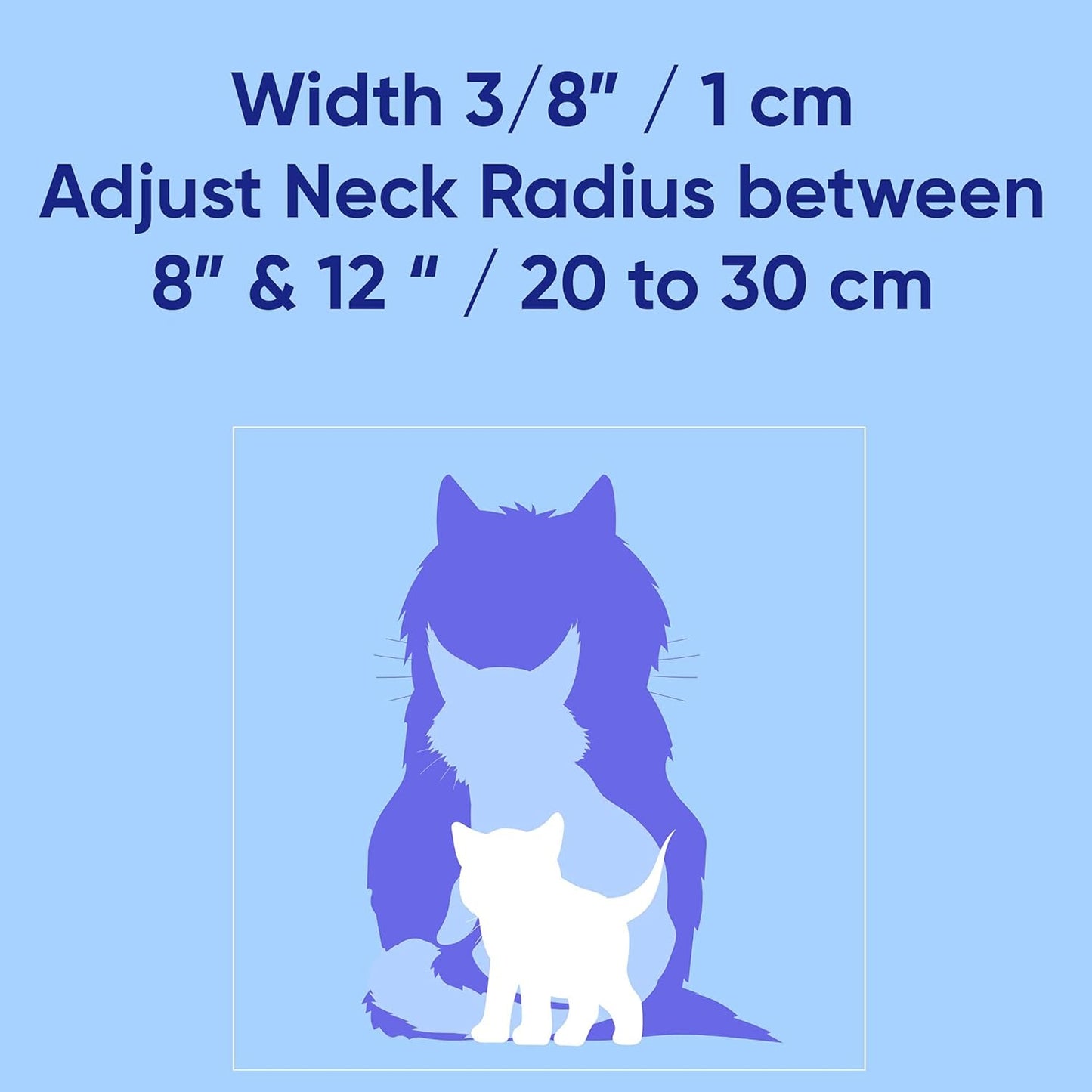 Pet Multicolor Cat Collar Teal/Pink/Purple with Safety Buckle and Removable Bell for Cats and Kittens
